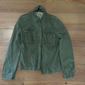 Lucky Brand Women’s Jacket Green Zip Up Collar Long Sleeve